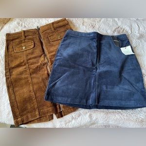 Brown and Navy Skirts
